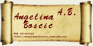 Angelina Boščić vizit kartica
